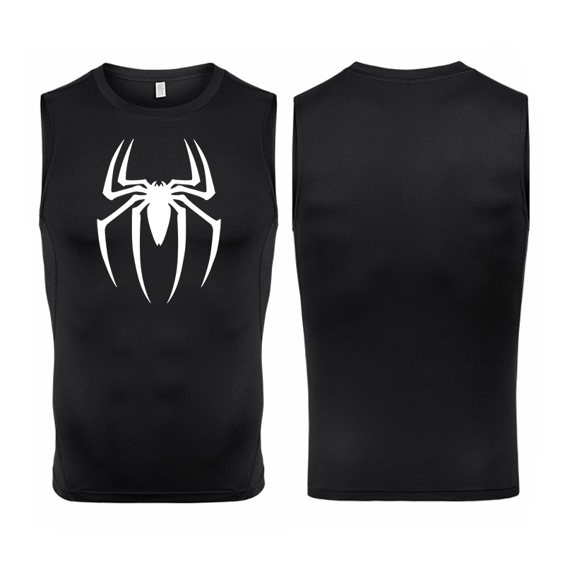 Sleeveless Undershirt - Graphic Sleeveless Compression Shirt for Men