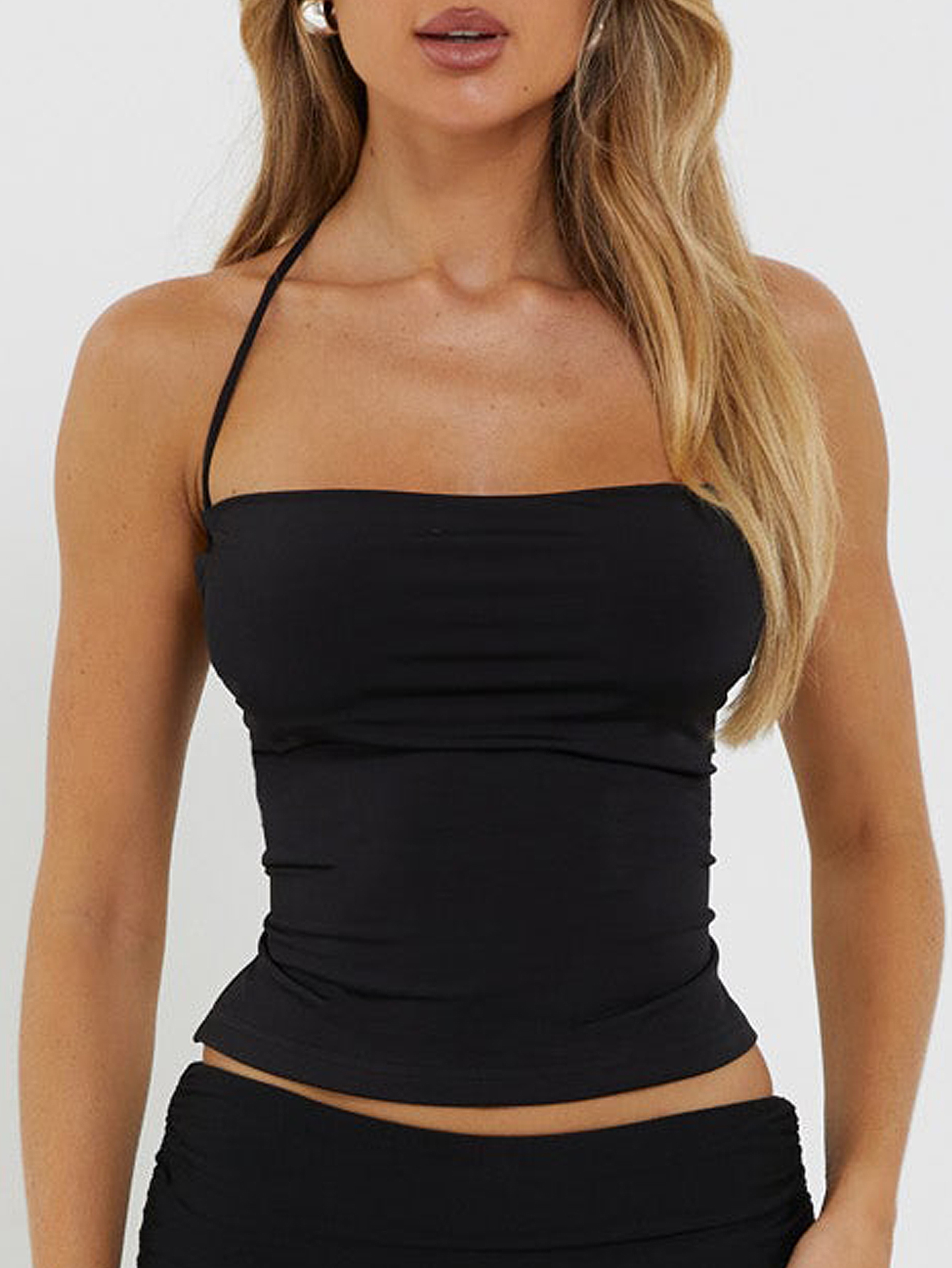 Suspender Tank Top - Women's neck strap, backless tank top,