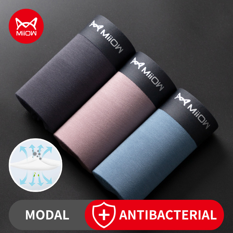 Boxer Shorts Modal - MiiOW 3Pcs Modal Sexy Men Underwear
