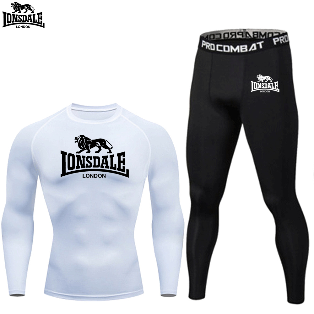 Compression Long Pant - LONSDALE Graphic Print Long Sleeve Set