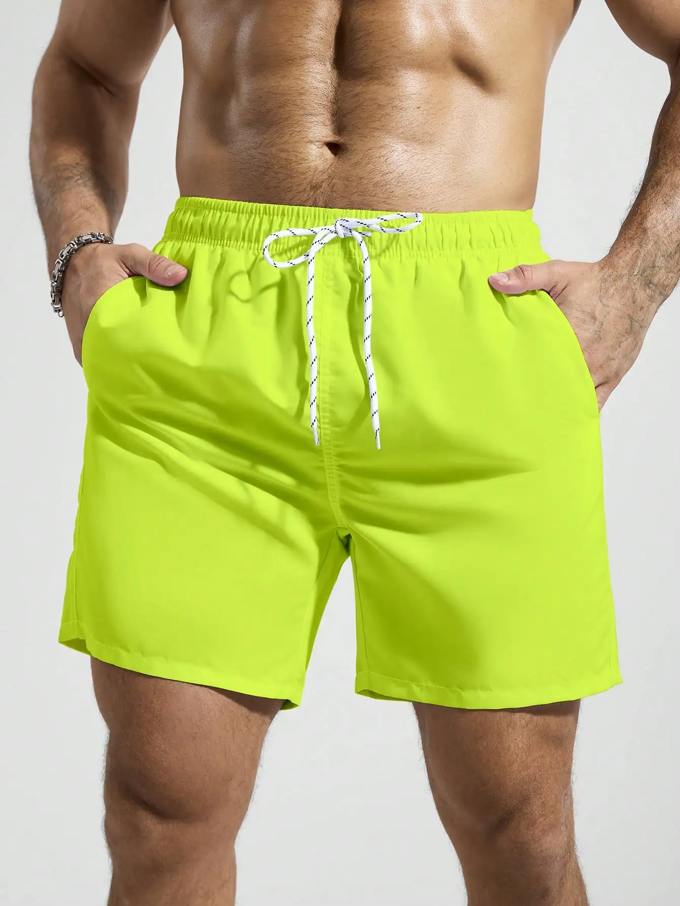 Bamboo Fiber Trunk - Men's Summer Vacation Style Drawstring Waist
