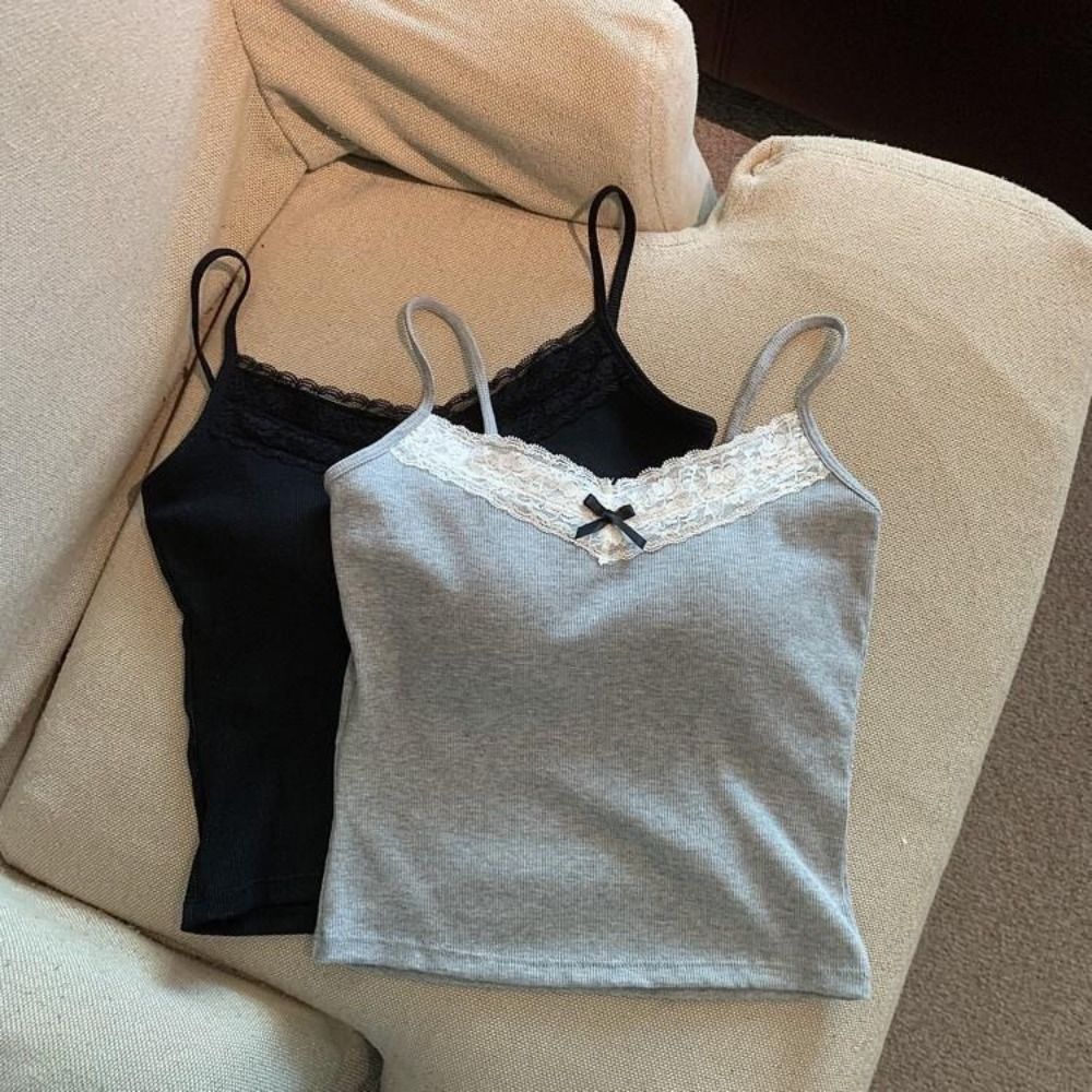 Simple Sleeveless Suspender Ve - Suspender Tank Top recensie en prijs
