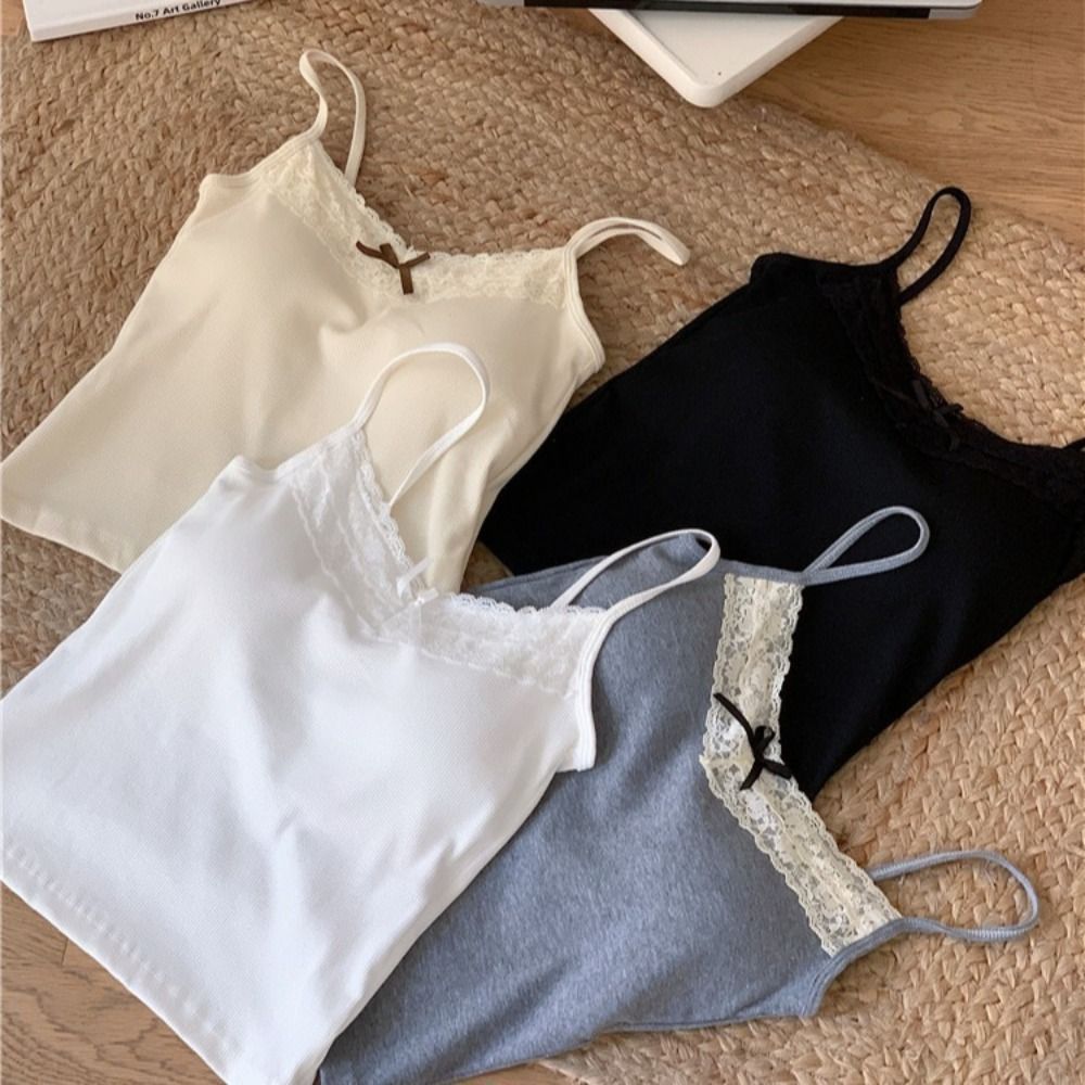 Simple Sleeveless Suspender Ve - Suspender Tank Top recensie en prijs