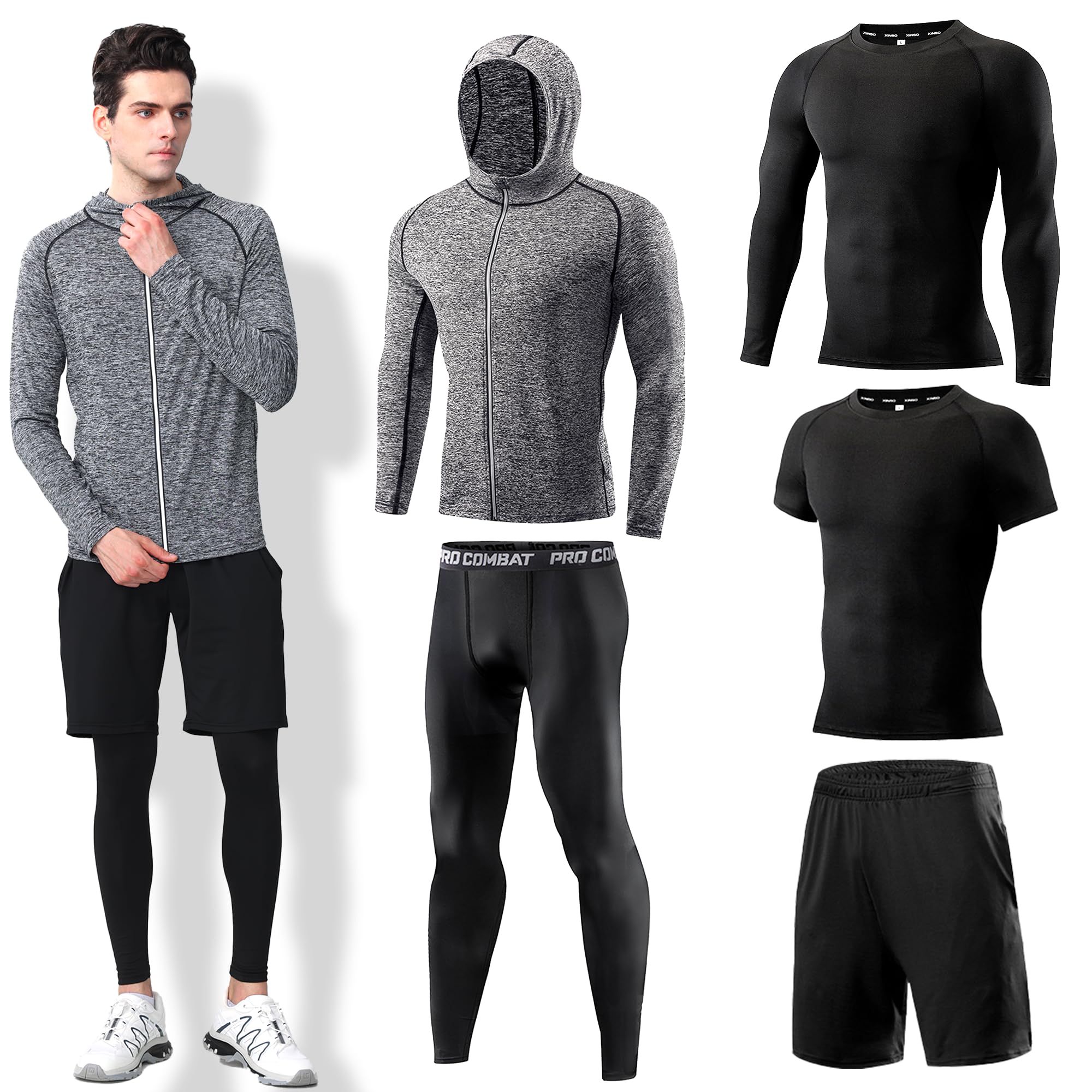 ZOROLA 5Pcs Men's Compression  - Compression Long Pant recensie en prijs