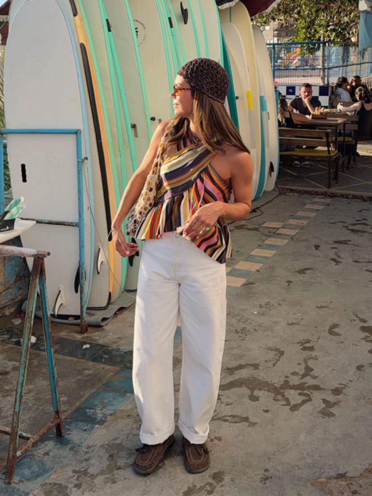 Chic Women Striped Top Halter  - Suspender Tank Top recensie en prijs