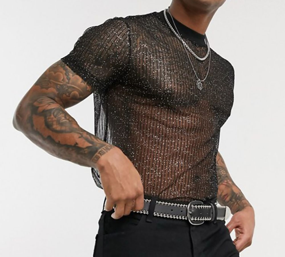 Men's Mesh Undershirt Fashion  - Undershirt Crew Neck recensie en prijs