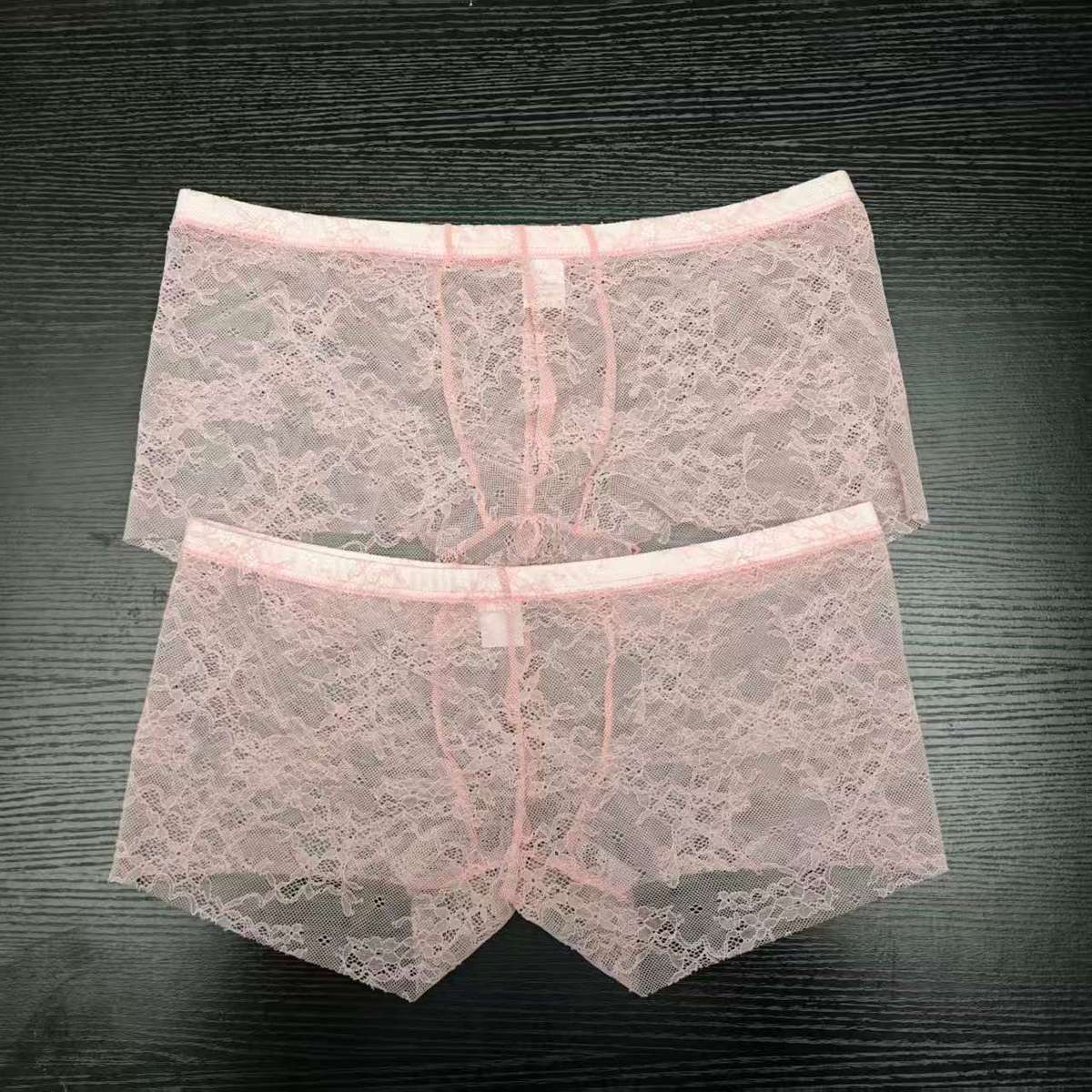 2PCS PACK Man's Pink Lace Brie - Boxer Brief Pack Cotton recensie en prijs