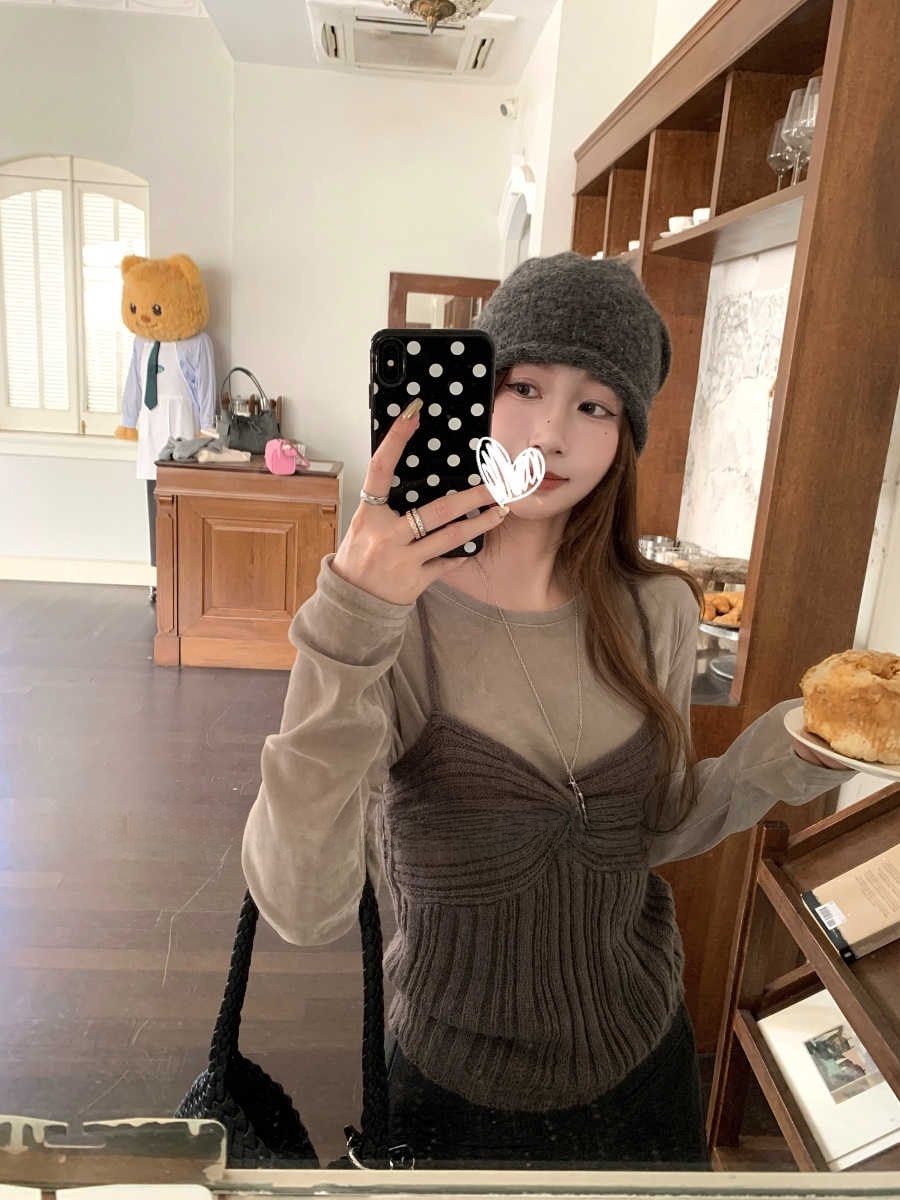 Korean Ambient Knitted Long Sv - Base Layer Top recensie en prijs