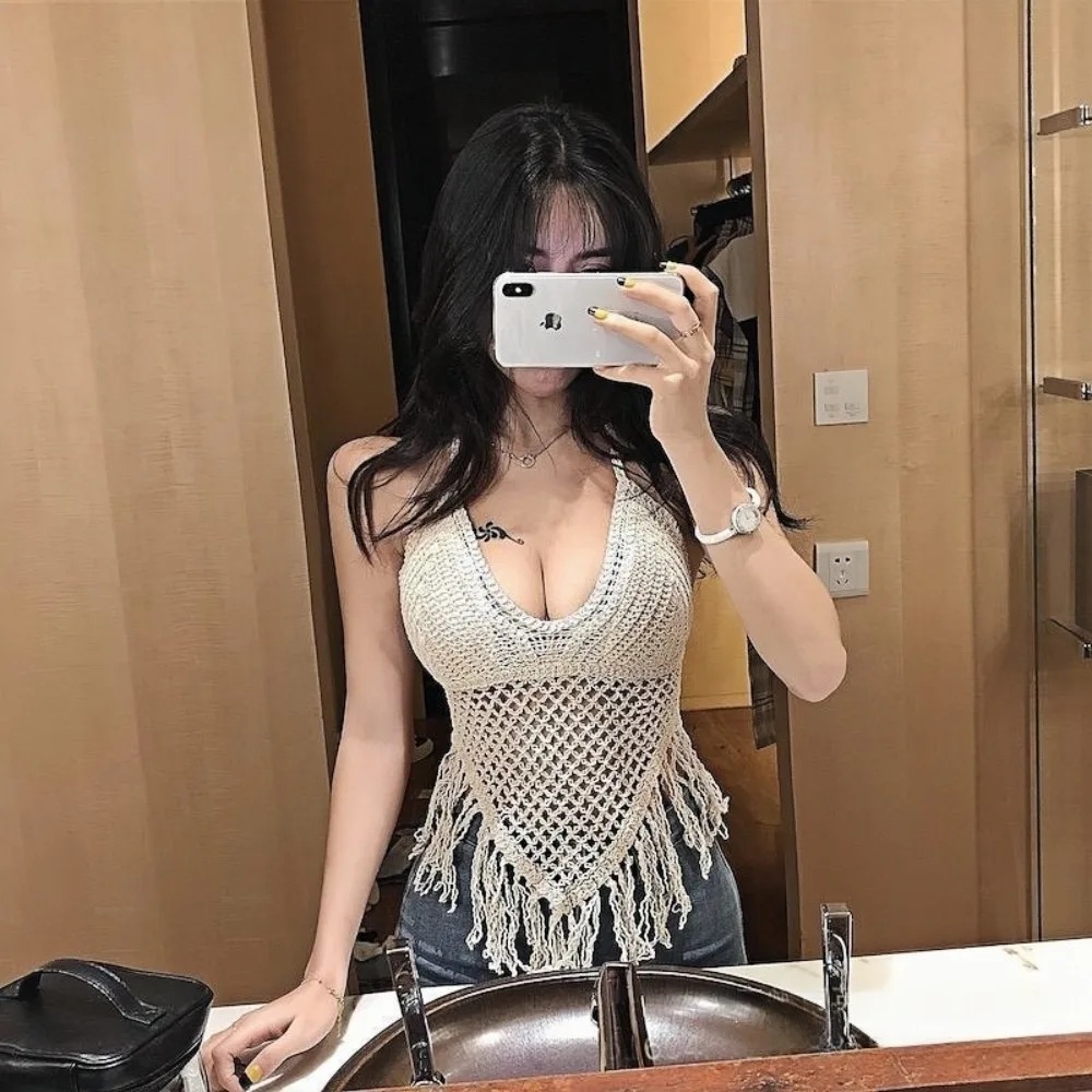 Women Boho Y2k Top Fringe Back - Suspender Tank Top recensie en prijs