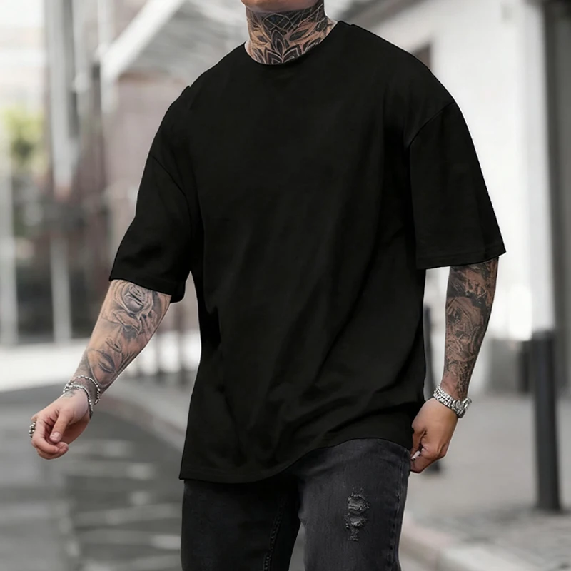Black 450g Heavyweight Cotton  - Undershirt Crew Neck recensie en prijs