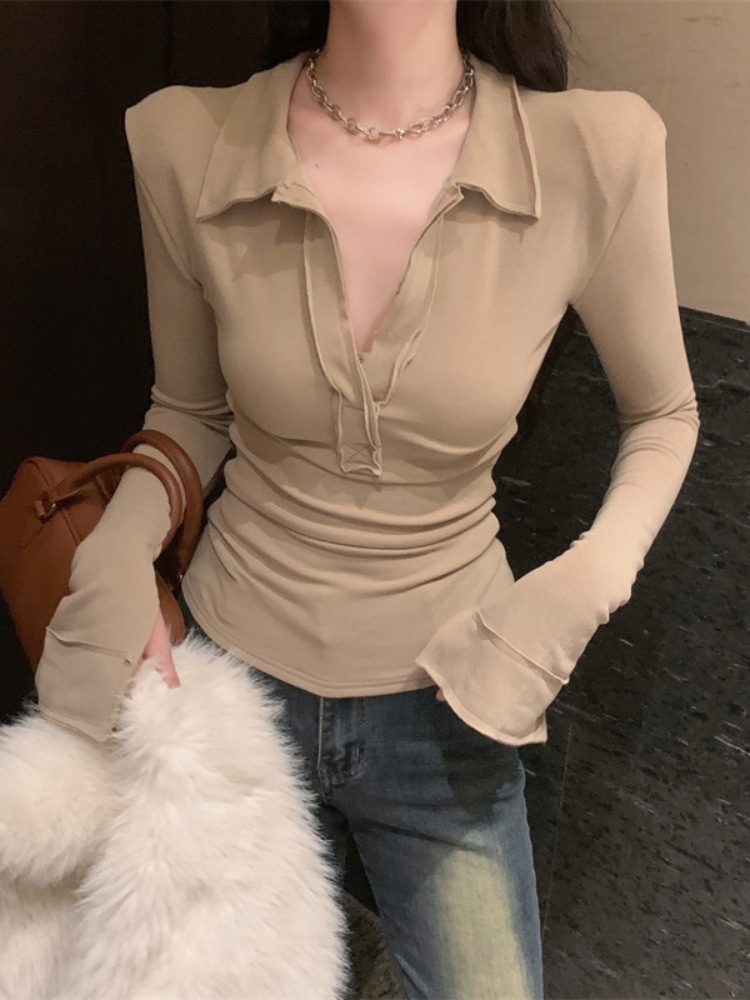 Slim Fit Long Sleeve V-Neck  C - T Shirt Tight Fit recensie en prijs