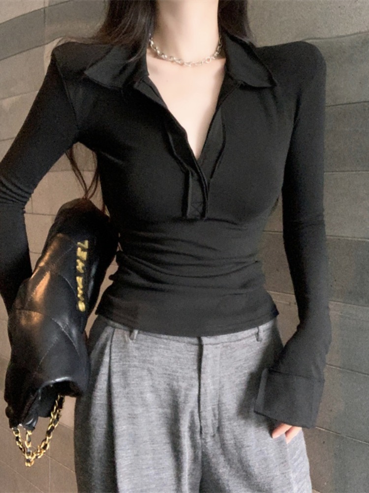 Slim Fit Long Sleeve V-Neck  C - T Shirt Tight Fit recensie en prijs