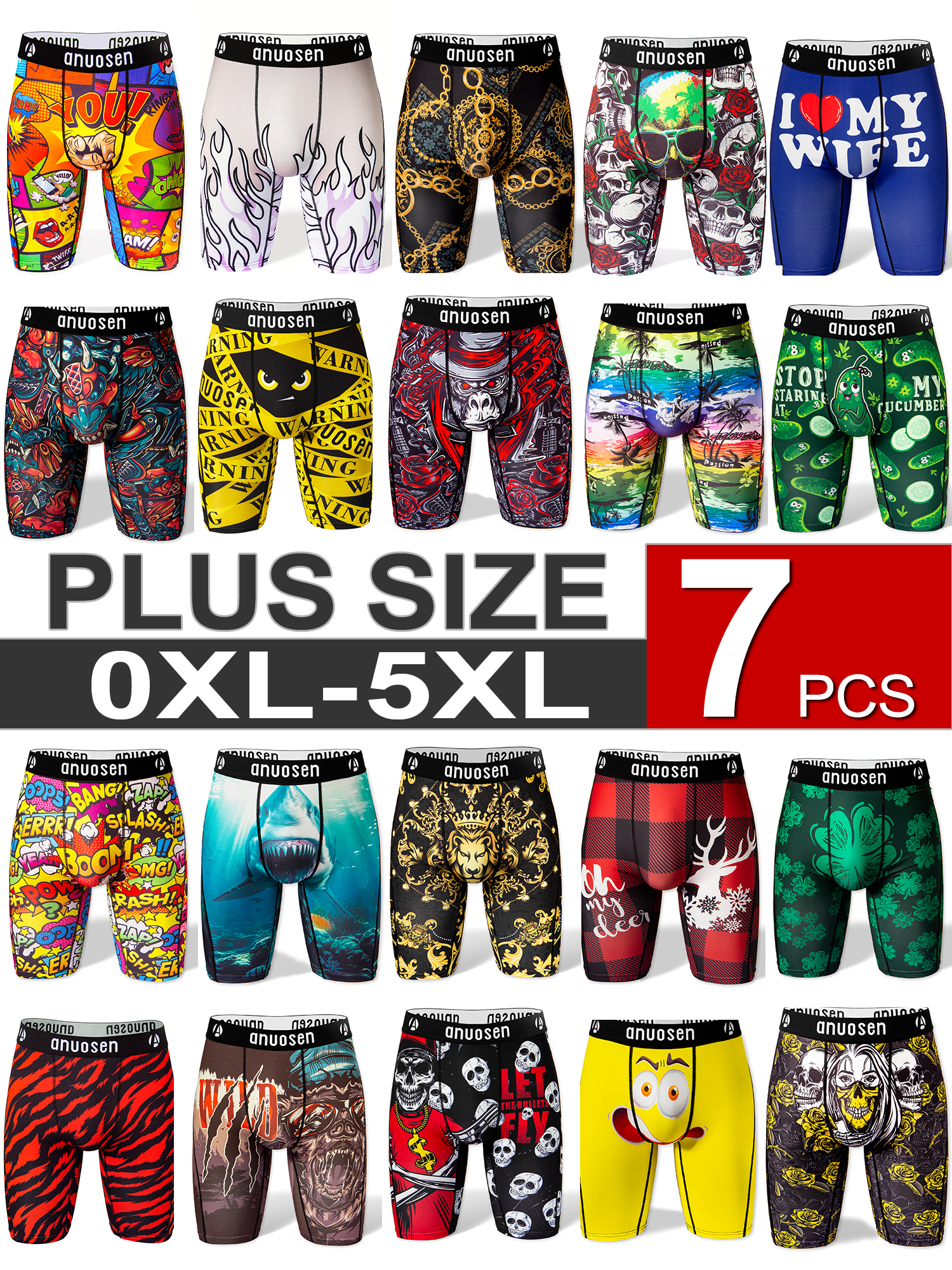 Large Size Random 7-Piece Pack - Multi Pack Underwear recensie en prijs