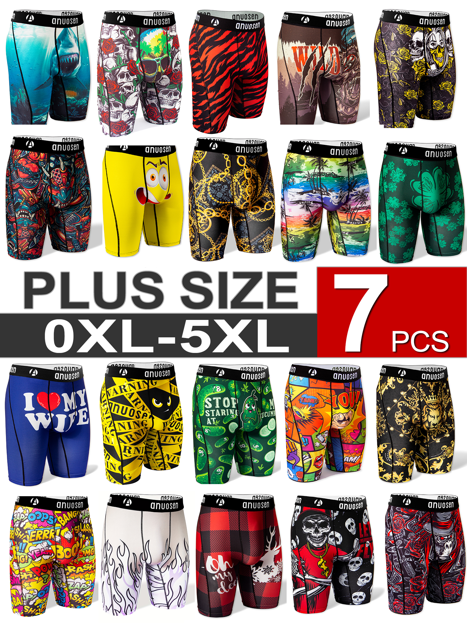 Large Size Random 7-Piece Pack - Multi Pack Underwear recensie en prijs