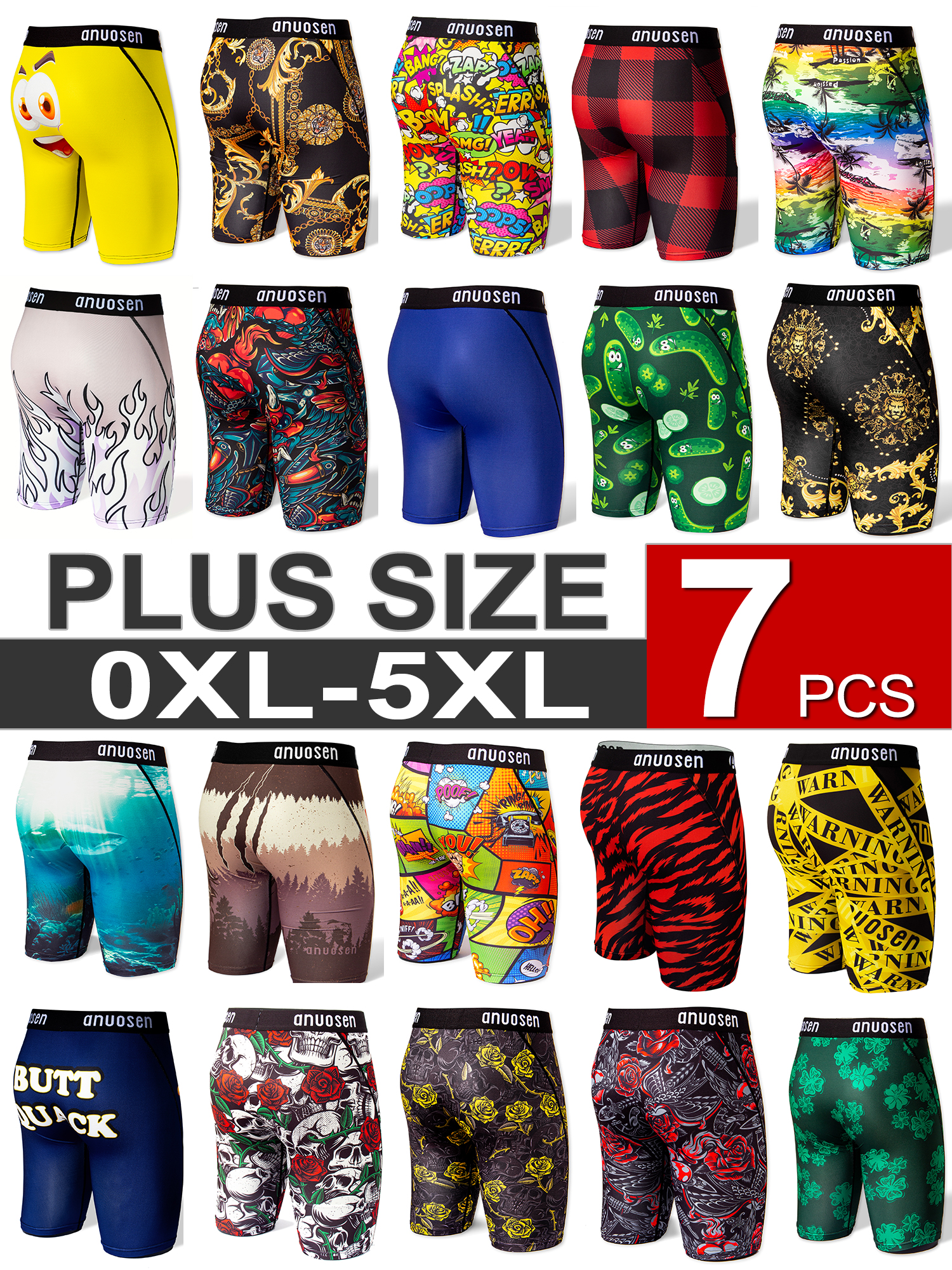 Large Size Random 7-Piece Pack - Multi Pack Underwear recensie en prijs