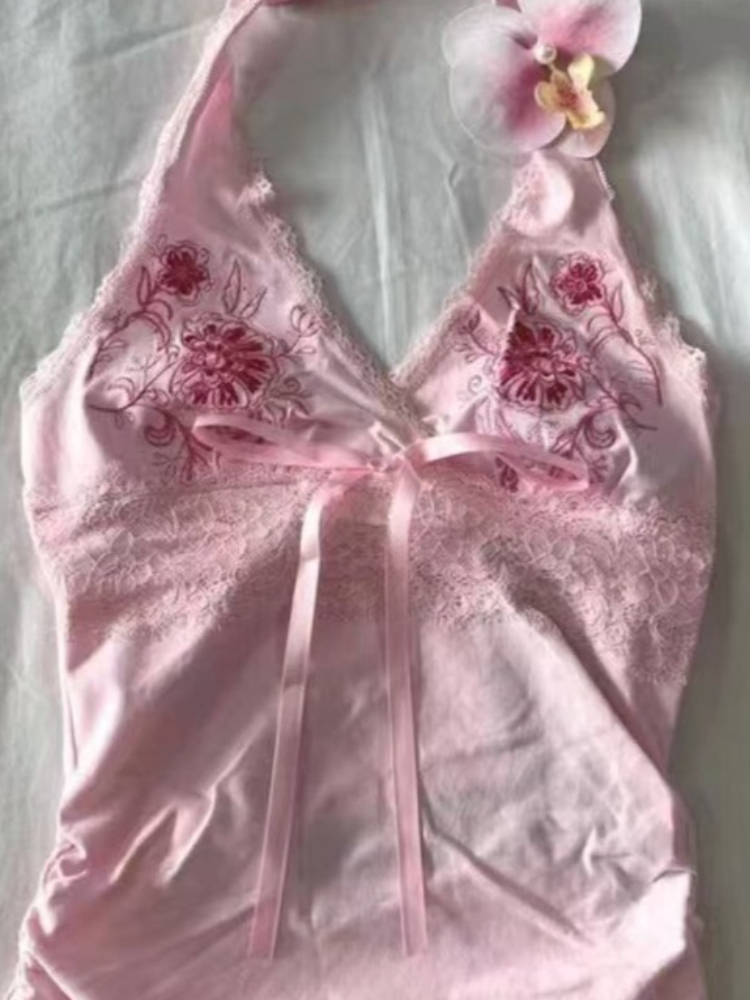 Vintage Sexy Lace Stitching Su - Suspender Tank Top recensie en prijs