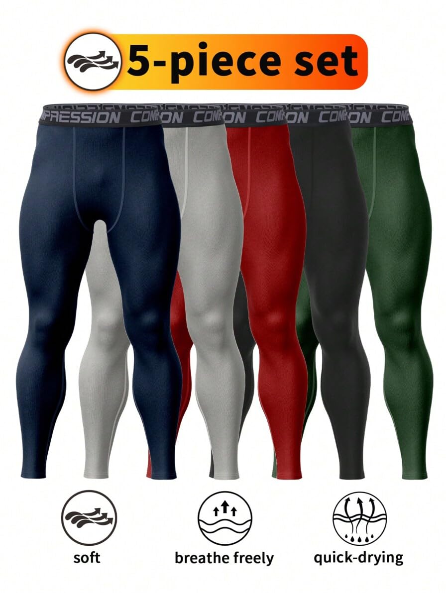 5pcs Men's Fitness Compression - Compression Long Pant recensie en prijs