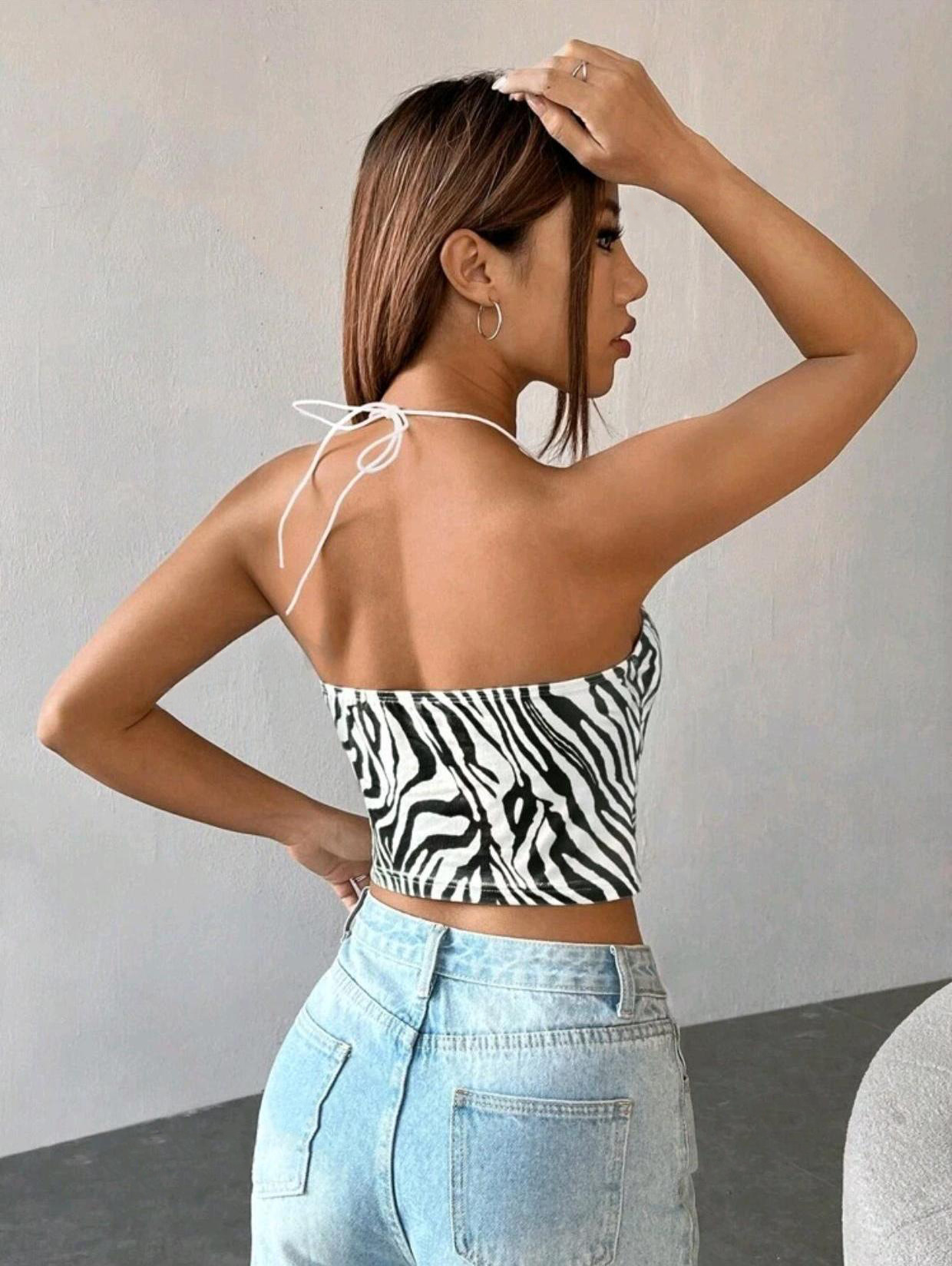 2024 Summer New Women's Zebra  - Suspender Tank Top recensie en prijs