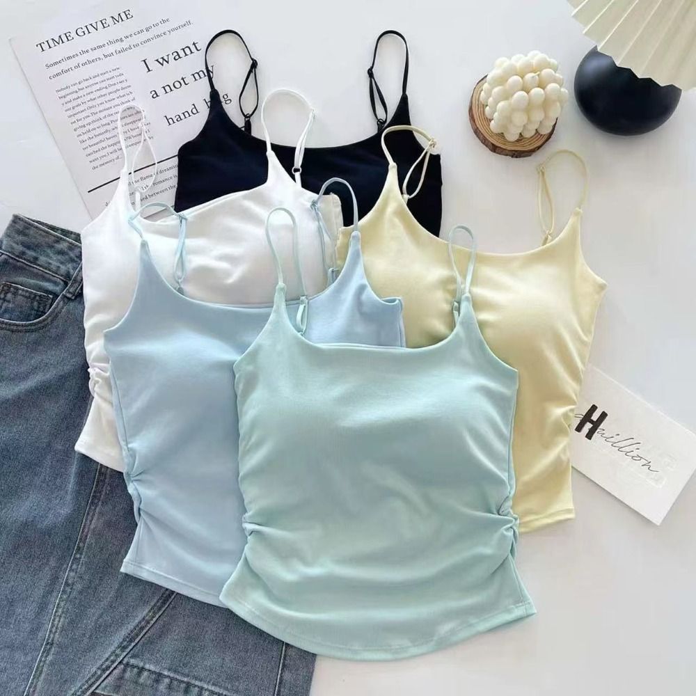 Simple Sleeveless Suspender Ve - Suspender Tank Top recensie en prijs