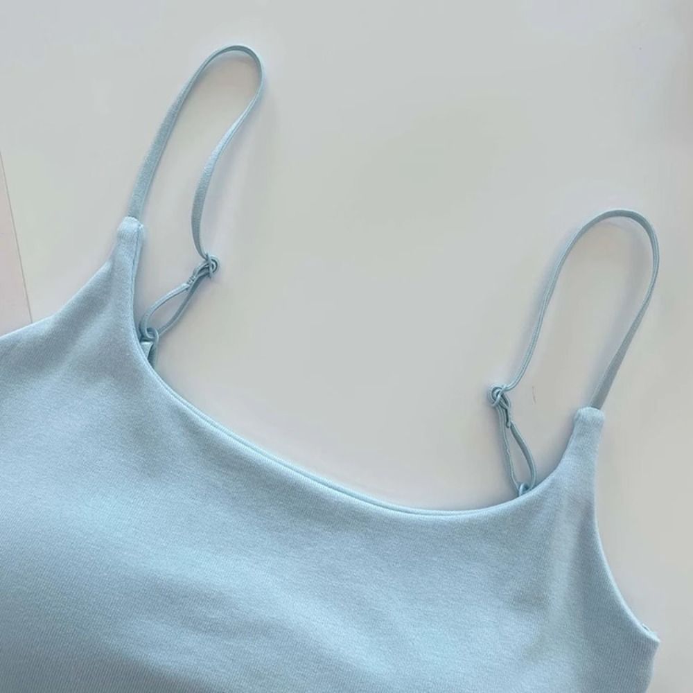 Simple Sleeveless Suspender Ve - Suspender Tank Top recensie en prijs