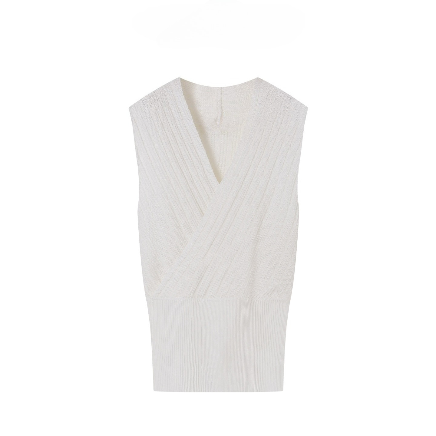 Women's Sleeveless Wrap Knit S - Tank Top Ribbed recensie en prijs