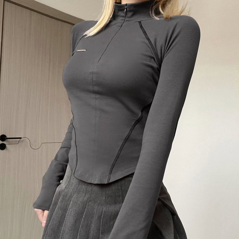 Spicy Girl Short Zipper High C - T Shirt Tight Fit recensie en prijs