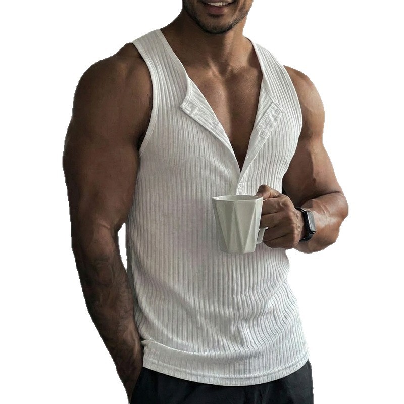 Sporty Tank Top Solid Color Cr - Tank Top Ribbed recensie en prijs