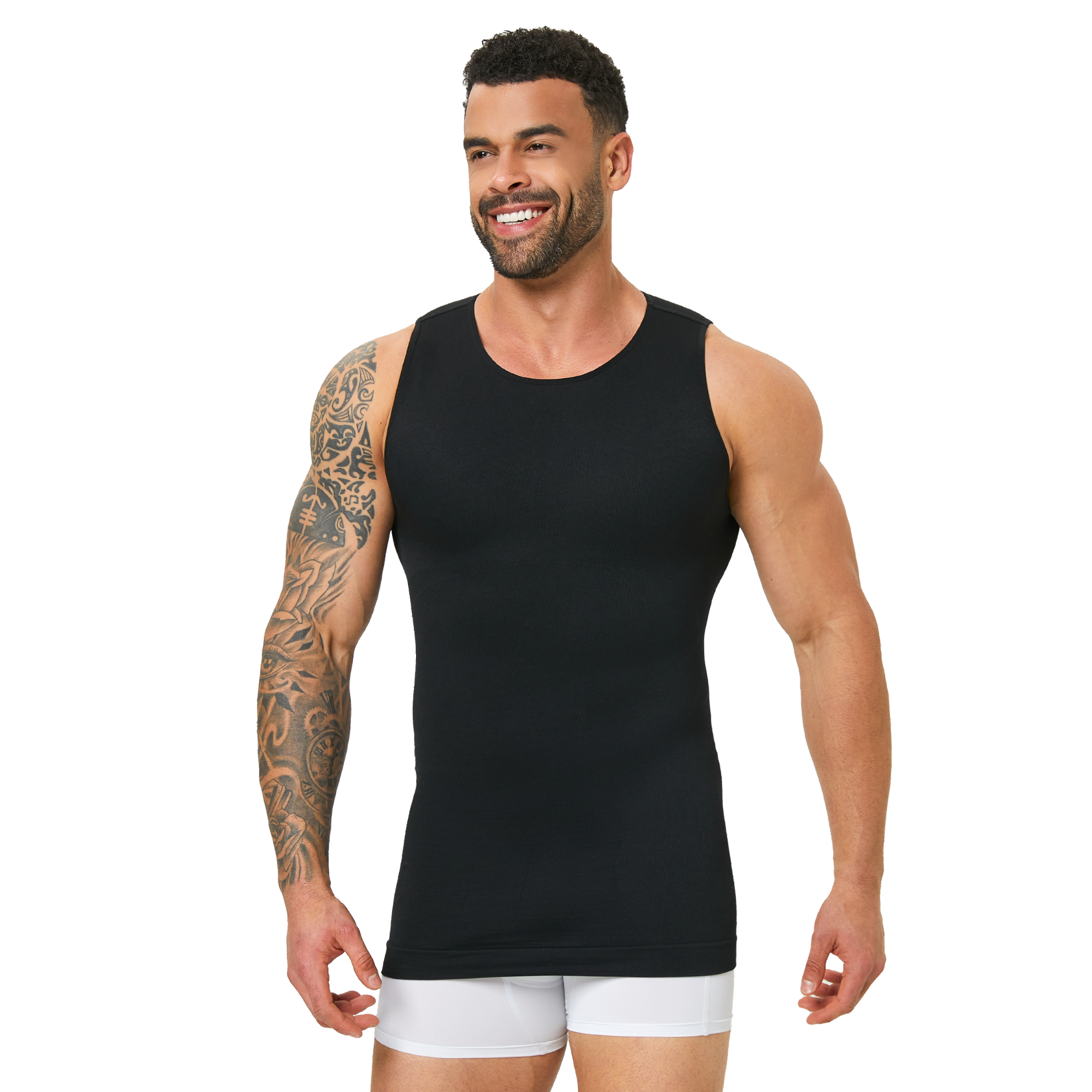 Men Tummy Control Shapewear Ve - Undershirt Crew Neck recensie en prijs