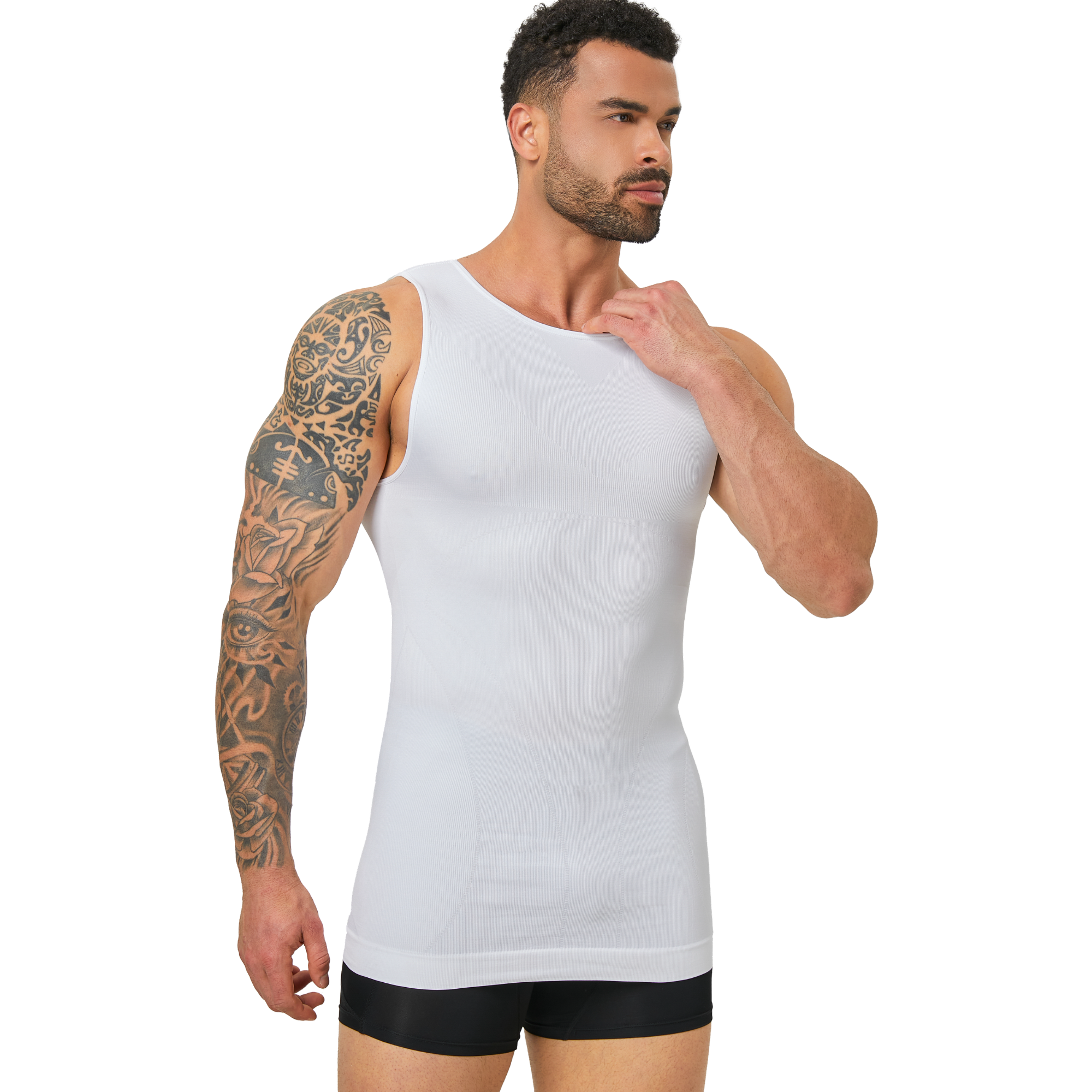 Men Tummy Control Shapewear Ve - Undershirt Crew Neck recensie en prijs